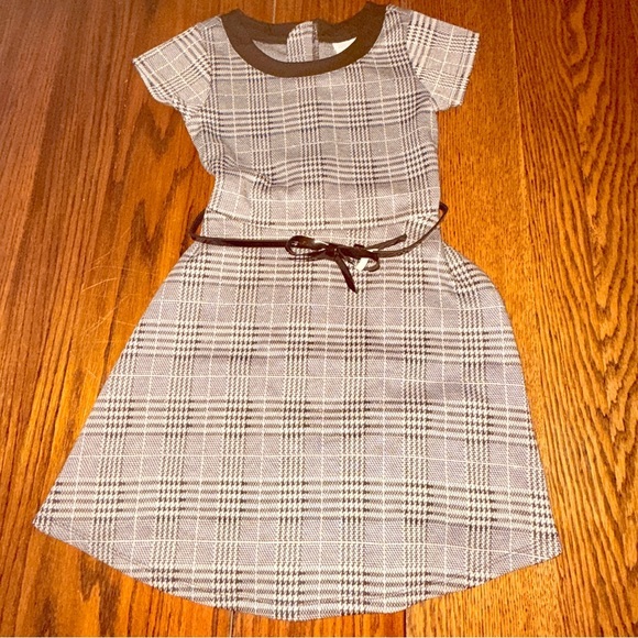The Children's Place Other - The Childrens Place NWT Girls Plaid Short Sleeve Dress Sz 6x/7 Black & White DU